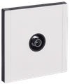 FORTE&PIANO TV socket through passage FP229M metal white IEK0