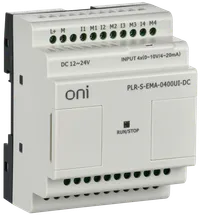 Logic relay PLR-S ONI. Expansion module with 4 channels of analog input (0-10V/0..20mA). Supply voltage 12-24 V DC