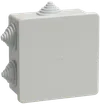 Коробка распаячная КМ41235 для открытой проводки 85х85х40мм IP44 6 гермовводов серая IEK0