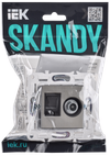 SKANDY Розетка двойная TV+RJ45 кат.6 SK-A15N металл никель IEK1