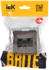 BRITE Розетка компьютерная двойная RJ45 кат.6 РК11-2-БрТБ темная бронза IEK1