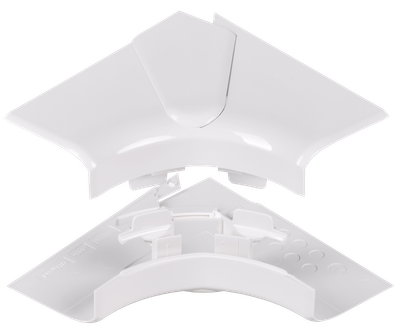 DLP internal angle variable for the cable channel 105x50mm (80-100-grade) white IEK