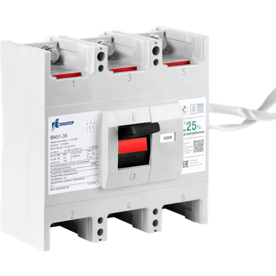 Выключатель автоматический ВА57-39-331210-630А-660/380AC-3200А-НР24DC Контактор