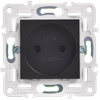SKANDY Розетка без заземления с защитными шторками 10А SK-R01Bl черный IEK2