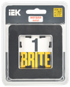BRITE Рамка 1-местная РУ-1-1-Бр металл черный RE IEK1