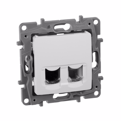 ETIKA Розетка двойная RJ11+RJ45 кат.5E UTP белый