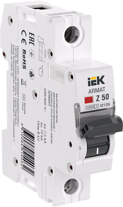ARMAT Автоматический выключатель M10N 1P Z 50А IEK