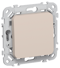 FLITE Выключатель 1-клавишный кнопочный проходной 10А ВС61-2-0-ФлЛ льняной IEK