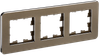 BRITE Рамка 3-местная РУ-3-1-Бр металл латунь RE IEK0