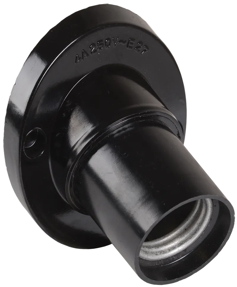 PKV27-04-k31 Carbolite angled socket wall-mounted, E27, black (50 pcs.), with an individual sticker, IEK
