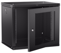 ITK LINEA W Шкаф настенный 9U 600х450мм дверь перфорированная черный 2.0