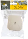 VSp10-1-0-XK switch single-button 2 way 10A with opening installation GLORY (cream) IEK1