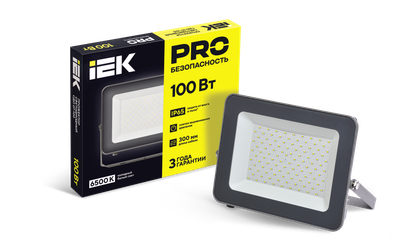 Прожектор светодиодный СДО 07-100 IP65 серый IEK