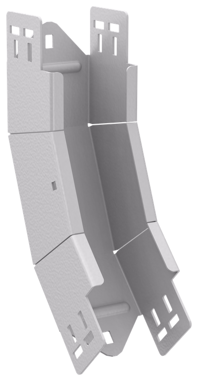 ESCA 7 Turning vertical inside 45deg 80x80-2.0 RAL 9016 IEK