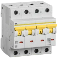 KARAT Automatic circuit breaker BA47-60M 4P B 40A 6kA IEK