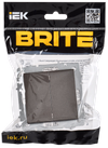 BRITE Выключатель 2-клавишный перекрестный 10А ВС10-2-3-БрТБ темная бронза IEK1