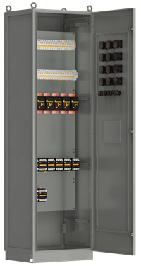 Панель распределительная ВРУ-8503 2Р-101-30 рубильник 1х250А выключатели автоматические 1Р 60х63А контакторы 10х65А IEK