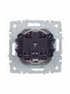 BRITE Розетка 1-местная с заземлением с защитными шторками и крышкой 16А IP44 РСбш10-3-44-БрА алюминий IEK6