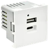 PRIMER РКЮ-25-40-П Розетка USB A+C 5В 4,2А (2 модуля) белая IEK0