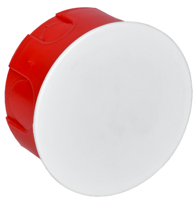 Коробка распаячная КМ41007 для твердых стен безгалогенная (HF) D=80х40мм с крышкой IEK