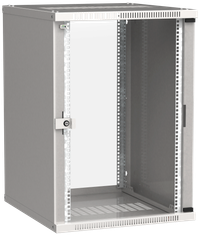 ITK Шкаф LINEA WE 18U 600x650мм дверь стекло серый