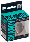 SKANDY Розетка с заземлением с защитными шторками 16А с USB C 18Вт SK-R17Sa песочный IEK1