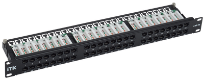 ITK 1U патч-панель кат. 5e UTP 48 портов Dual IDC высокой плотности