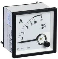 Ampermeter E47 10A class accuracy 1,5 72x72mm