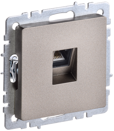 BRITE Розетка компьютерная RJ45 кат.6 РК11-БрШ шампань IEK