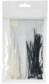 Set of clamps 2.5x100 (25 white; 25 black) (50pcs/pack) IEK