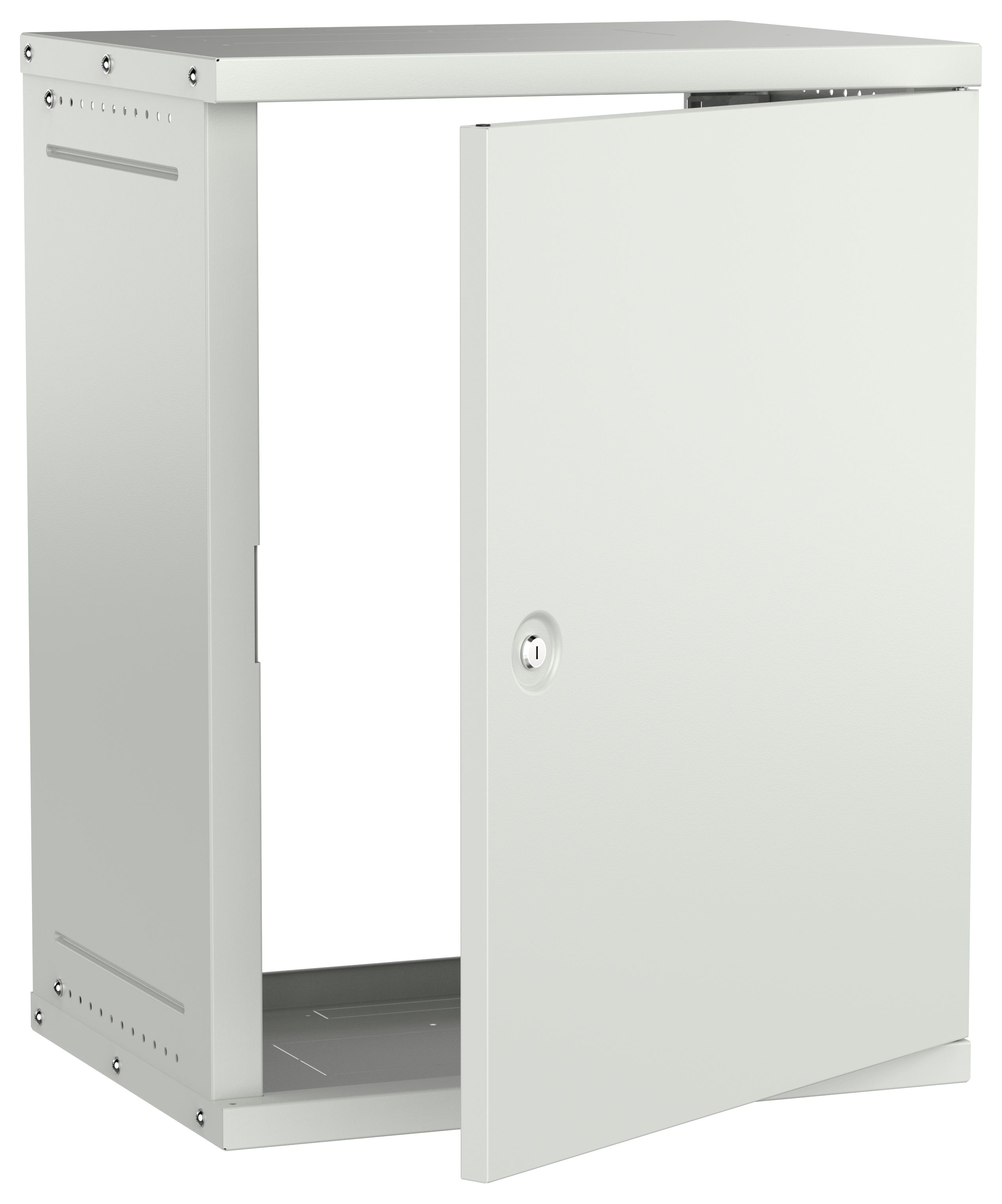 Шкаф настенный 19" 15U 600х450мм металлическая дверь серый GENERICA (LWE3-15U64-MF-G)