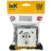 BRITE Socket 1gang grounded with protective shutters 16A with USB A+C 18W RUSh11-1-BrB white IEK1