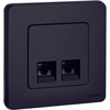INSPIRIA Розетка компьютерная двойная RJ45 категория 6 UTP антрацит2
