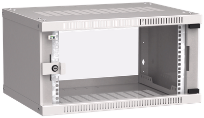 ITK Шкаф настенный LINEA WE 6U 600х450мм дверь стекло серый