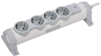 COMFORT Удлинитель У04К 4 места 2P+PE 3м 3х1,5мм2 16А белый IEK