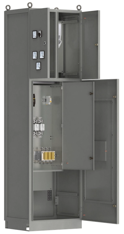 Панель распределительная ВРУ-8504 3Р-224-30 выключатели автоматические 3Р 1х125А 1Р 15х63А контакторы 2х95А и учет IEK
