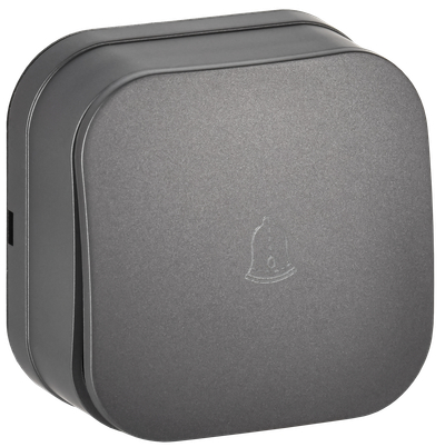 GLORY Выключатель 1-клавишный для открытой установки самовозвратный 10А ВСс20-1-0-ХСм сталь матовый IEK