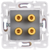 SKANDY Аудиорозетка 4-местная SK-A01Gr серый IEK2