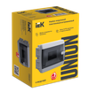 UNION Compact Корпус пластиковый ЩРВ-П-6 IP41 черная прозрачная дверь IEK1