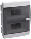 UNION Compact Корпус пластиковый ЩРВ-П-18 IP41 черная прозрачная дверь IEK0