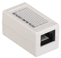 ITK Проходной адаптер кат.5E UTP тип RJ45-RJ45 (8P8C) белый