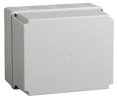 Коробка распаячная КМ41344 для открытой проводки 240х195х165мм с монтажной платой IP55 5 вводов серая IEK
