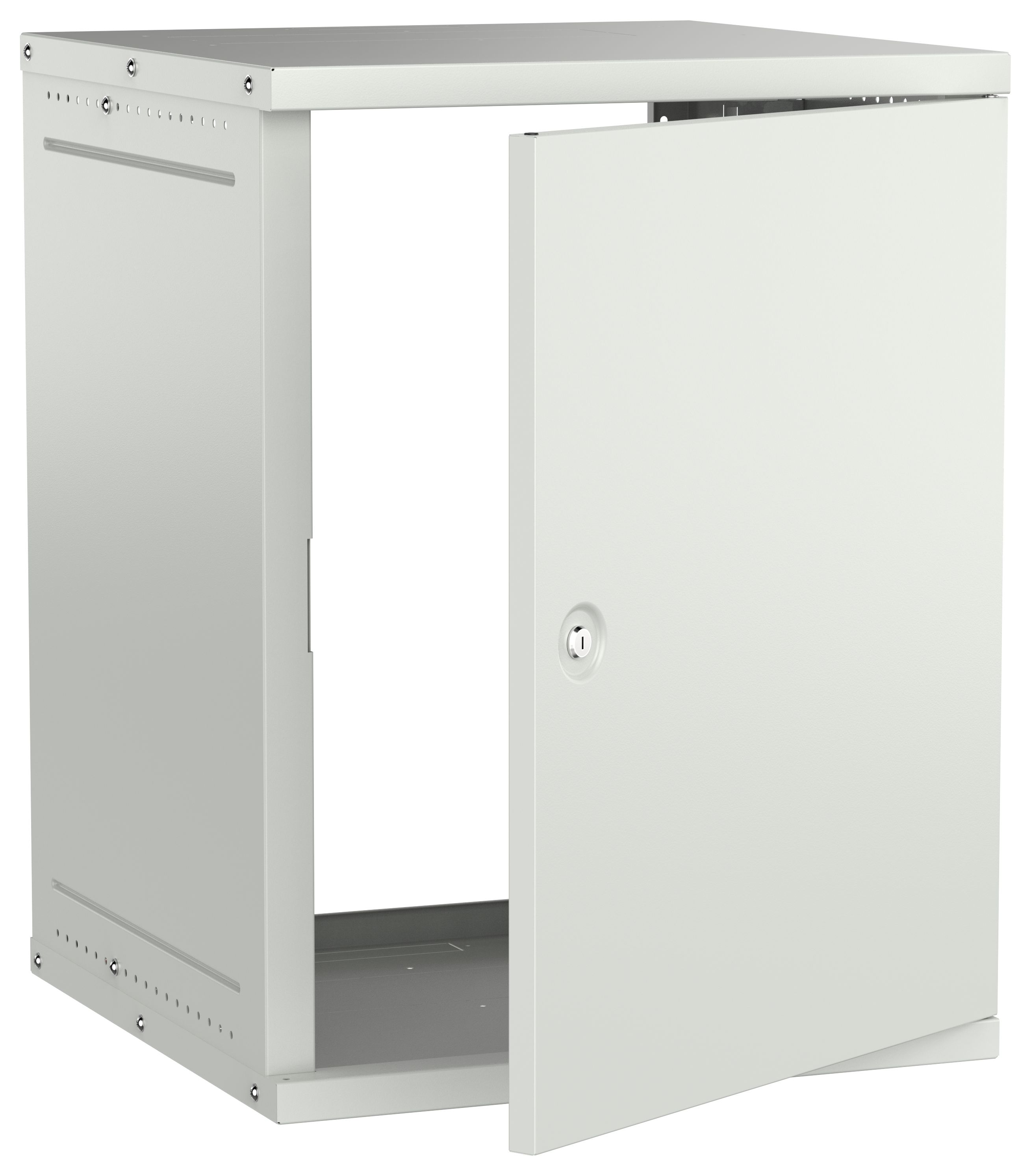 Шкаф настенный 19" 15U 600х600мм металлическая дверь серый GENERICA (LWE3-15U66-MF-G)