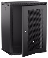 ITK LINEA W Шкаф настенный 15U 600х450мм дверь перфорированная черный 2.0