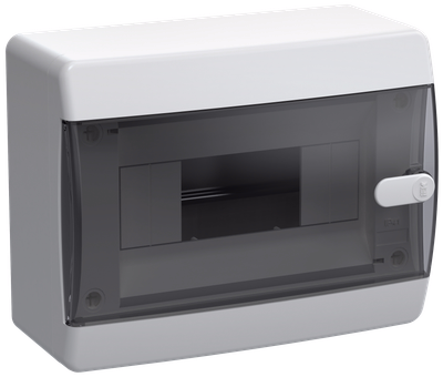 UNION Compact Корпус пластиковый ЩРН-П-8 IP41 черная прозрачная дверь IEK