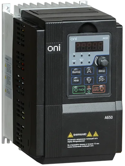 Преобразователь частоты (ПЧ) ONI A650 разработан специально для применения в системах вентиляции и насосных установках.
Уже в базовой конфигурации содержит специальную плату каскадного управления насосами. Позволяет объединить до 5 насосов в единый каскад.