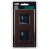 SKANDY Рамка 2-местная SK-F32Br металл шоколад IEK1