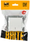 BRITE Выключатель 1-клавишный проходной с индикацией 10А ВС10-1-7-БрБ белый IEK1