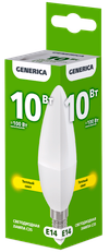 Лампа светодиодная C35 свеча 10Вт 230В 3000К E14 GENERICA1