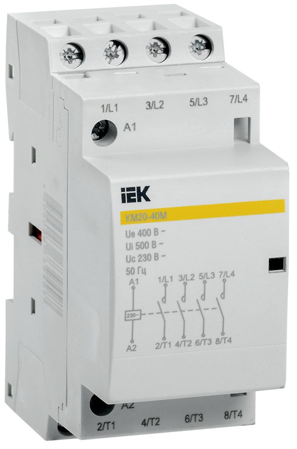 Контактор модульный КМ20-40М AC IEK (MKK11-20-40)